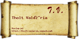 Tholt Valéria névjegykártya