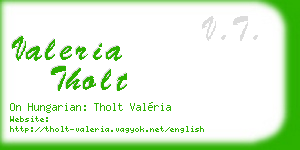 valeria tholt business card