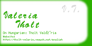 valeria tholt business card